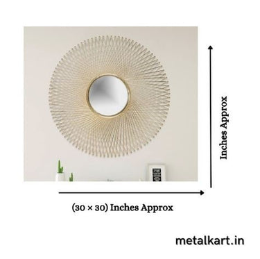Metalkart Special Filigree Halo Sunburst Wall Mirror (30 x 30 Inches)